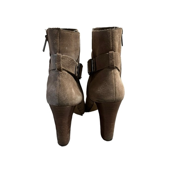 Vince Camuto Womens Beige Suede Connolly Mid-Shaft Boot Belted Chunky Heel  8.5 - Picture 6 of 14